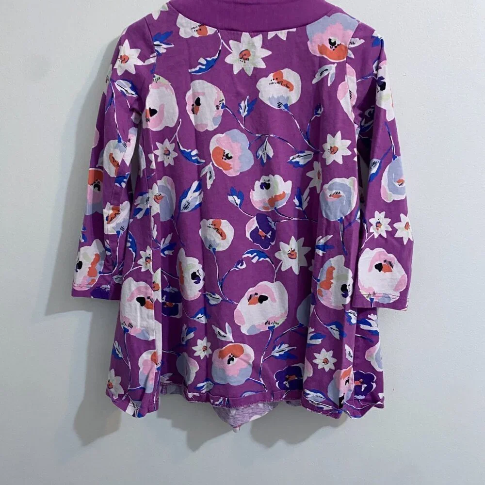 Tea Collection Riko Trapeze Dress Swedish Flowers in Purple size 4
